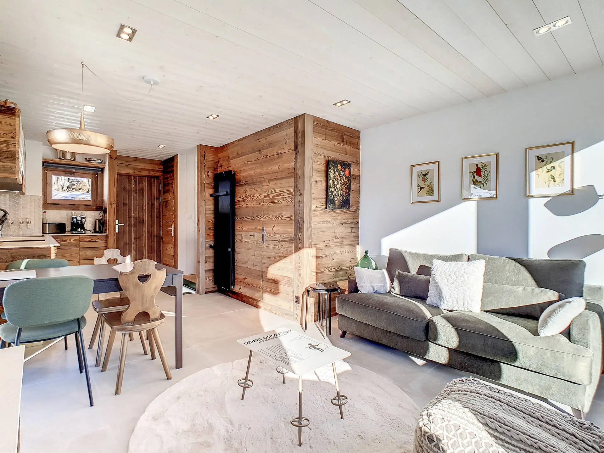 Salon traditionnel dans une maison de vacances Les Confins- La Clusaz